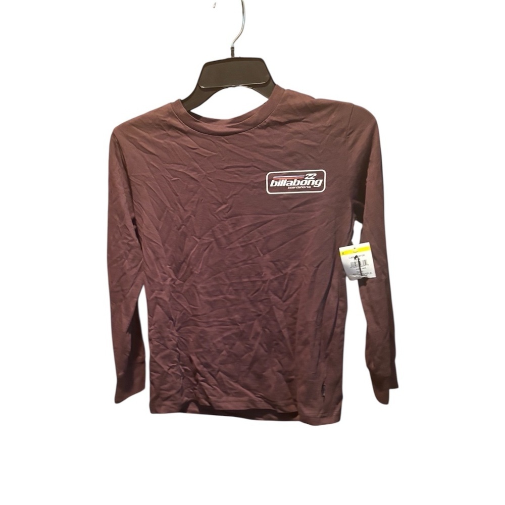 Billabong Boys Long Sleeve Graphic T-shirt in Brown Small